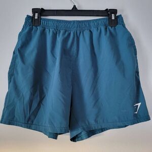 Gymshark Teal Athletic Running Shorts Elastic Waist Size M